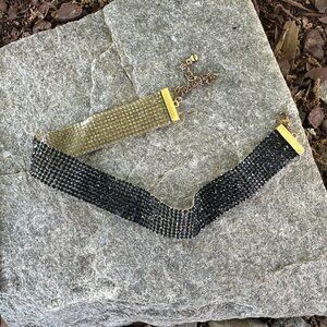 SPARKLY BLACK AND GOLD CHOKER
